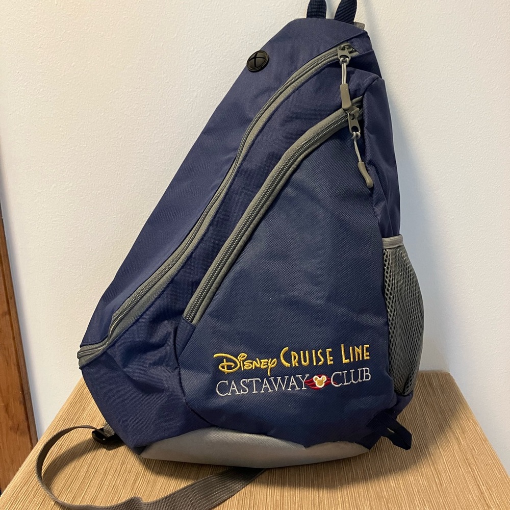 Disney Blue and Gray Backpack with Sling Design